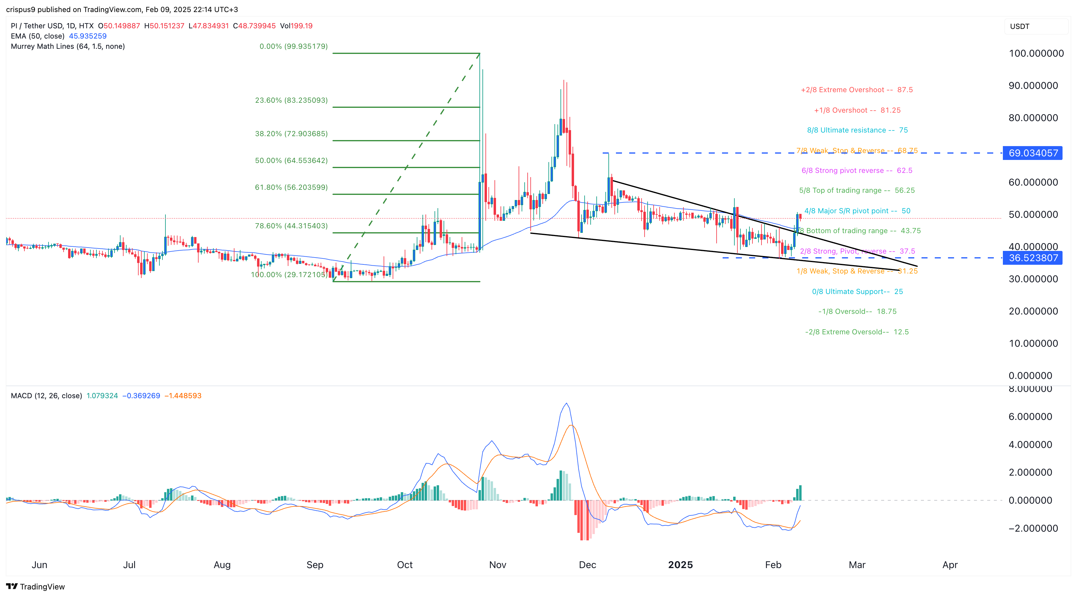 Pi Network price 10.02.2025