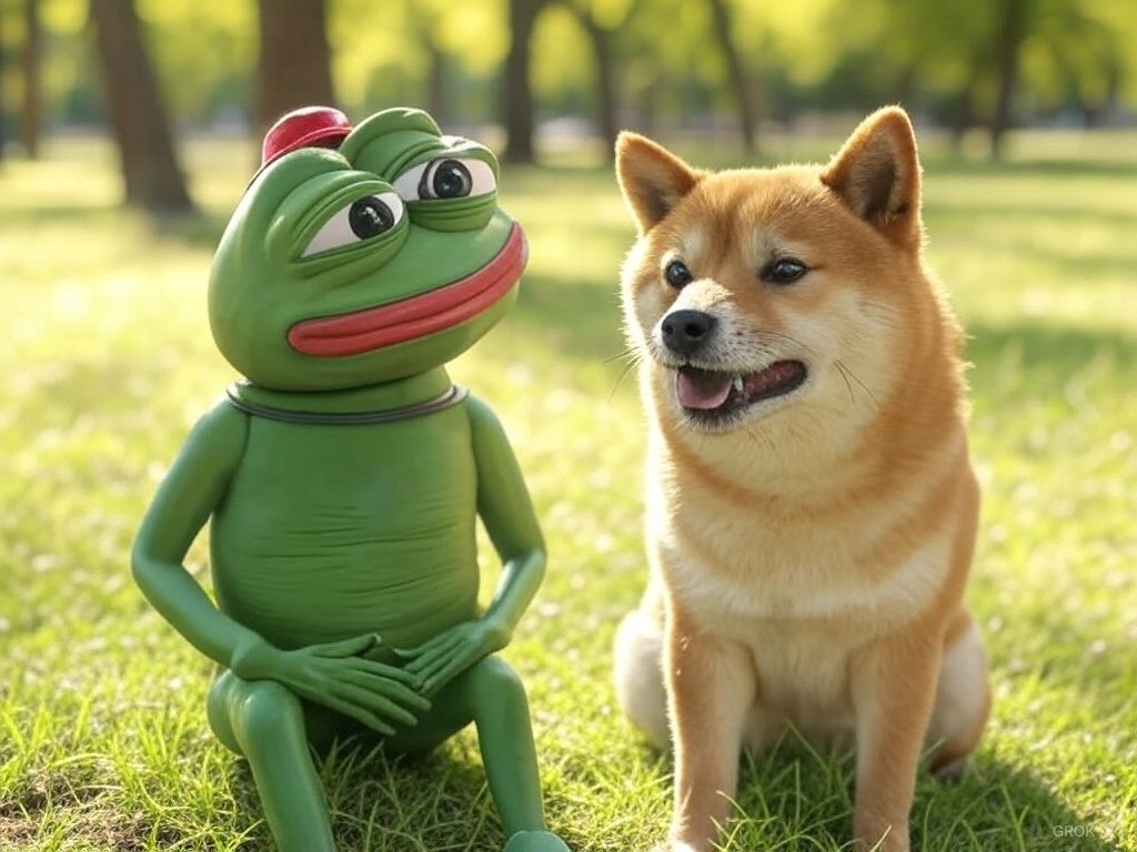 Pepe and Shiba Inu