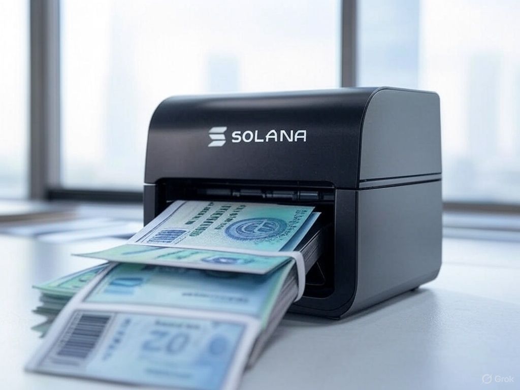 Solana money printer, AI generated