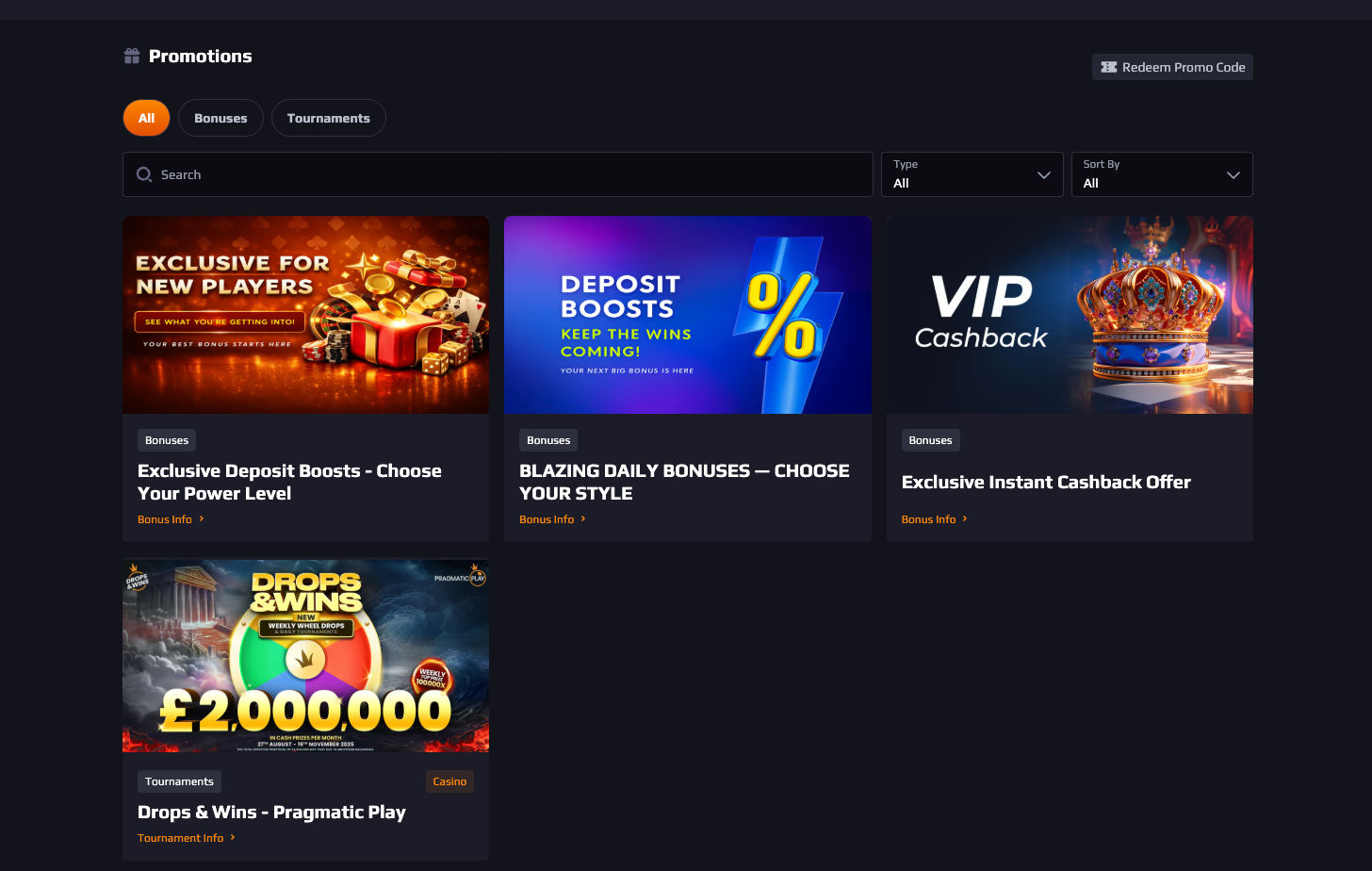 Blaze Spins bonuses and VIP rewards