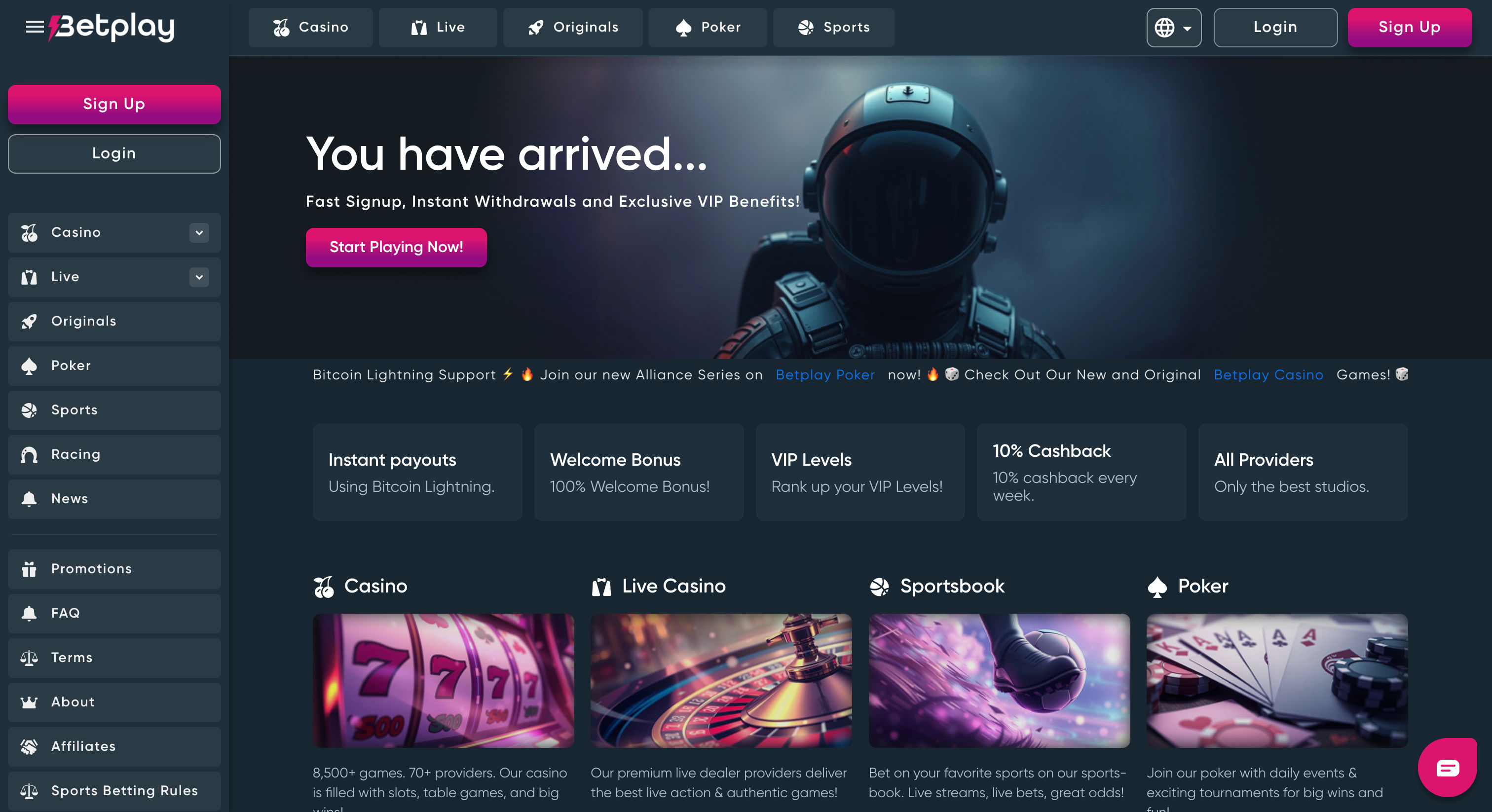 Betplay Homepage